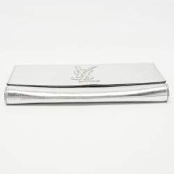 Pre Owned Yves Saint Laurent Silver Leather Belle De Jour Clutch