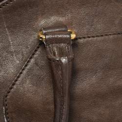 Pre Owned حقيبة سان لوران باريس Y كاباس تشيك جلد أزرق مخضر كبيرة