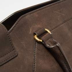 Pre Owned حقيبة سان لوران باريس Y كاباس تشيك جلد أزرق مخضر كبيرة