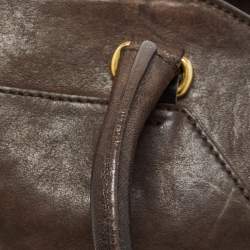 Pre Owned حقيبة سان لوران باريس Y كاباس تشيك جلد أزرق مخضر كبيرة