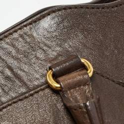 Pre Owned حقيبة سان لوران باريس Y كاباس تشيك جلد أزرق مخضر كبيرة