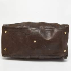 Pre Owned حقيبة سان لوران باريس Y كاباس تشيك جلد أزرق مخضر كبيرة