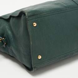 Yves Saint Laurent Dark Green Leather Large Cabas Chyc Satchel