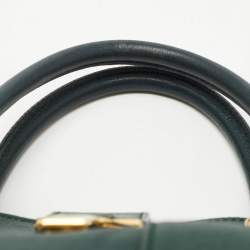 Yves Saint Laurent Dark Green Leather Large Cabas Chyc Satchel