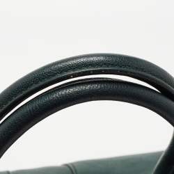 Yves Saint Laurent Dark Green Leather Large Cabas Chyc Satchel