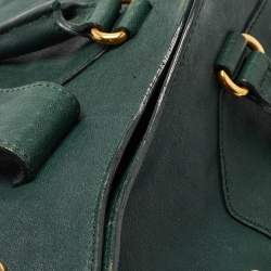 Yves Saint Laurent Dark Green Leather Large Cabas Chyc Satchel