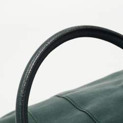Yves Saint Laurent Dark Green Leather Large Cabas Chyc Satchel