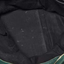 Yves Saint Laurent Dark Green Leather Large Cabas Chyc Satchel