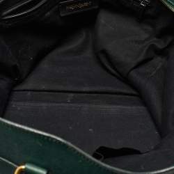 Yves Saint Laurent Dark Green Leather Large Cabas Chyc Satchel