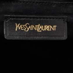 Yves Saint Laurent Dark Green Leather Large Cabas Chyc Satchel