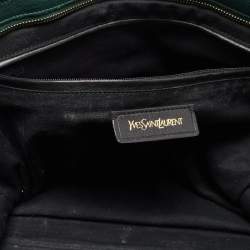 Yves Saint Laurent Dark Green Leather Large Cabas Chyc Satchel