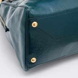 مملوكة مسبقًا Yves Saint Laurent Green Patent Leather Medium Majorelle Satchel