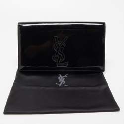 Pre Owned Yves Saint Laurent Black Patent Leather Belle De Jour Clutch