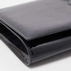 Pre Owned Yves Saint Laurent Black Patent Leather Belle De Jour Clutch