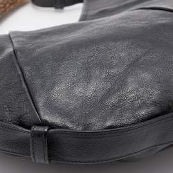 Pre Owned Yves Saint Laurent Black Leather Mombasa Hobo