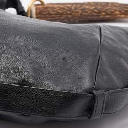 Pre Owned Yves Saint Laurent Black Leather Mombasa Hobo