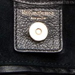 Pre Owned Yves Saint Laurent Black Leather Mombasa Hobo