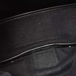 Yves Saint Laurent Black Canvas and Leather Buckle Flap Baguette Bag