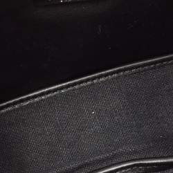 Yves Saint Laurent Black Canvas and Leather Buckle Flap Baguette Bag