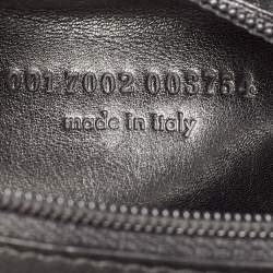 Yves Saint Laurent Black Canvas and Leather Buckle Flap Baguette Bag