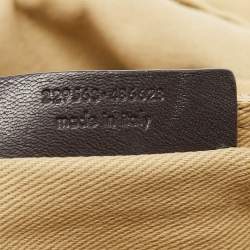 Yves Saint Laurent Orange/Beige Leather and Canvas Muse Two Top Handle Bag