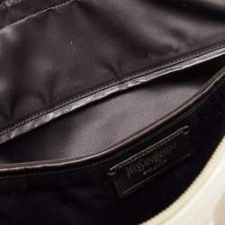 Yves Saint Laurent Off-White Leather Oversized Muse Bag
