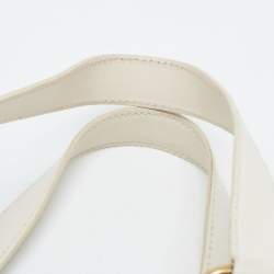 Yves Saint Laurent Off-White Leather Oversized Muse Bag