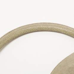 Pre Owned Yves Saint Laurent Light Green Stingray Embossed Leather Roady Hobo