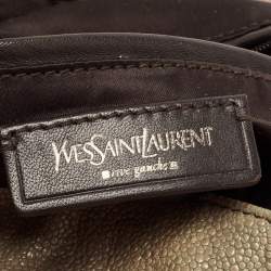 Pre Owned Yves Saint Laurent Light Green Stingray Embossed Leather Roady Hobo