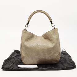 Pre Owned Yves Saint Laurent Light Green Stingray Embossed Leather Roady Hobo