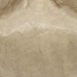 Pre Owned Yves Saint Laurent Light Green Stingray Embossed Leather Roady Hobo