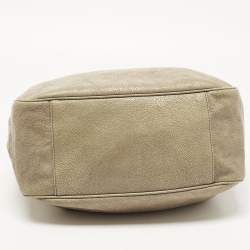 Pre Owned Yves Saint Laurent Light Green Stingray Embossed Leather Roady Hobo