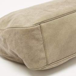 Pre Owned Yves Saint Laurent Light Green Stingray Embossed Leather Roady Hobo