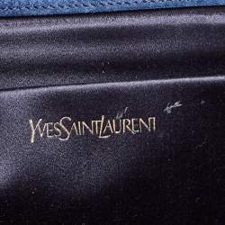 Pre Owned Yves Saint Laurent Deep Green Patent Leather Belle De Jour Flap Clutch