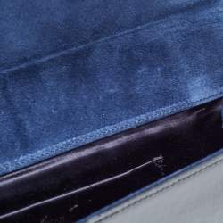 Pre Owned Yves Saint Laurent Deep Green Patent Leather Belle De Jour Flap Clutch