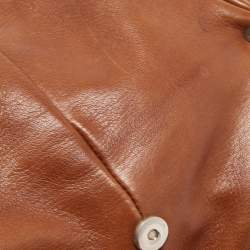 مملوكة مسبقًا Yves Saint Laurent Brown Leather Pleated Hobo