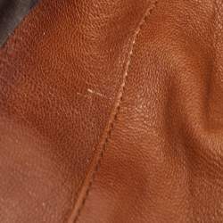 مملوكة مسبقًا Yves Saint Laurent Brown Leather Pleated Hobo