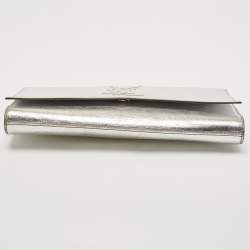 Pre Owned Yves Saint Laurent Silver Leather Belle De Jour Flap Clutch