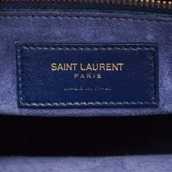 Pre Owned حقيبة يد سان لوران باريس ساك دو جور متوسطة جلد أسود