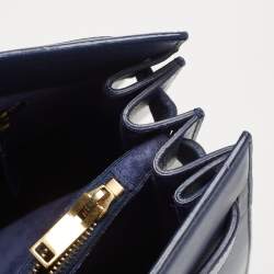 Pre Owned حقيبة يد سان لوران باريس ساك دو جور متوسطة جلد أسود