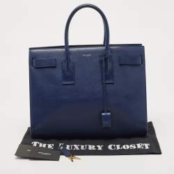 Pre Owned حقيبة يد سان لوران باريس ساك دو جور متوسطة جلد أسود