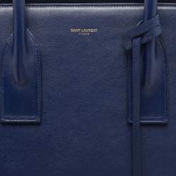 Pre Owned حقيبة يد سان لوران باريس ساك دو جور متوسطة جلد أسود