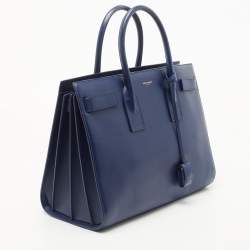 Pre Owned حقيبة يد سان لوران باريس ساك دو جور متوسطة جلد أسود