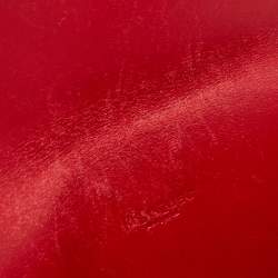 Pre Owned Yves Saint Laurent Red Patent Leather Belle De Jour Flap Compact Wallet