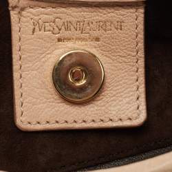 Pre Owned Yves Saint Laurent Beige Leather Small St Tropez Hobo