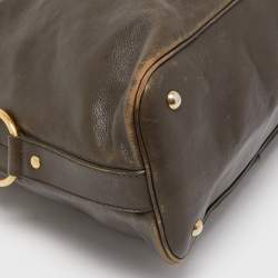 Pre Owned حقيبة سان لوران ميوز جلد أخضر نمط كبير