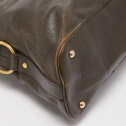 Pre Owned حقيبة سان لوران ميوز جلد أخضر نمط كبير