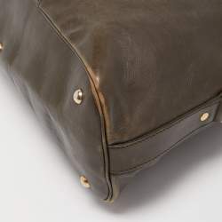 Pre Owned حقيبة سان لوران ميوز جلد أخضر نمط كبير