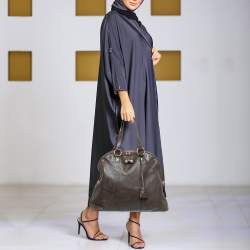 Pre Owned حقيبة سان لوران ميوز جلد أخضر نمط كبير