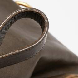 Pre Owned حقيبة سان لوران ميوز جلد أخضر نمط كبير